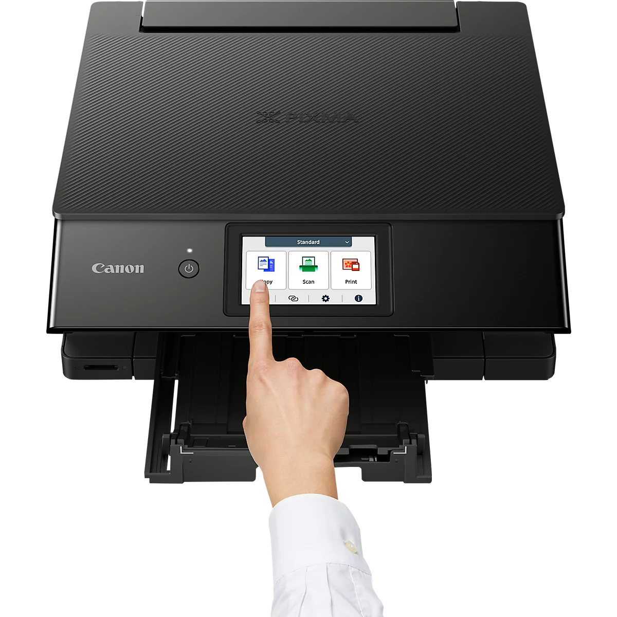 Multifunktionsdrucker Canon PIXMA TS8750, 3 in 1, USB/WLAN/Cloud/SDCard, Auto-Duplex/Mobildruck, bis A4, inkl. 6 Tintenpatronen, schwarz