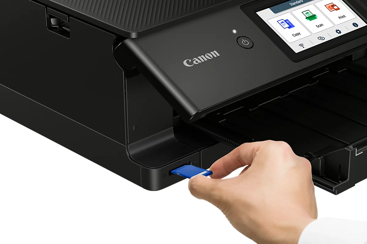 Multifunktionsdrucker Canon PIXMA TS8750, 3 in 1, USB/WLAN/Cloud/SDCard, Auto-Duplex/Mobildruck, bis A4, inkl. 6 Tintenpatronen, schwarz