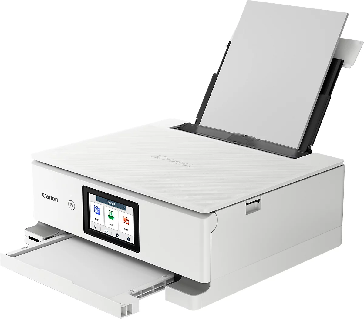 Multifunktionsdrucker Canon PIXMA TS8751, 3 in 1, USB/WLAN/Cloud/SDCard, Auto-Duplex/Mobildruck, bis A4, inkl. 6 Tintenpatronen, weiß