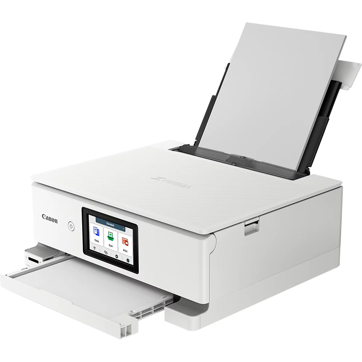 Multifunktionsdrucker Canon PIXMA TS8751, 3 in 1, USB/WLAN/Cloud/SDCard, Auto-Duplex/Mobildruck, bis A4, inkl. 6 Tintenpatronen, weiß