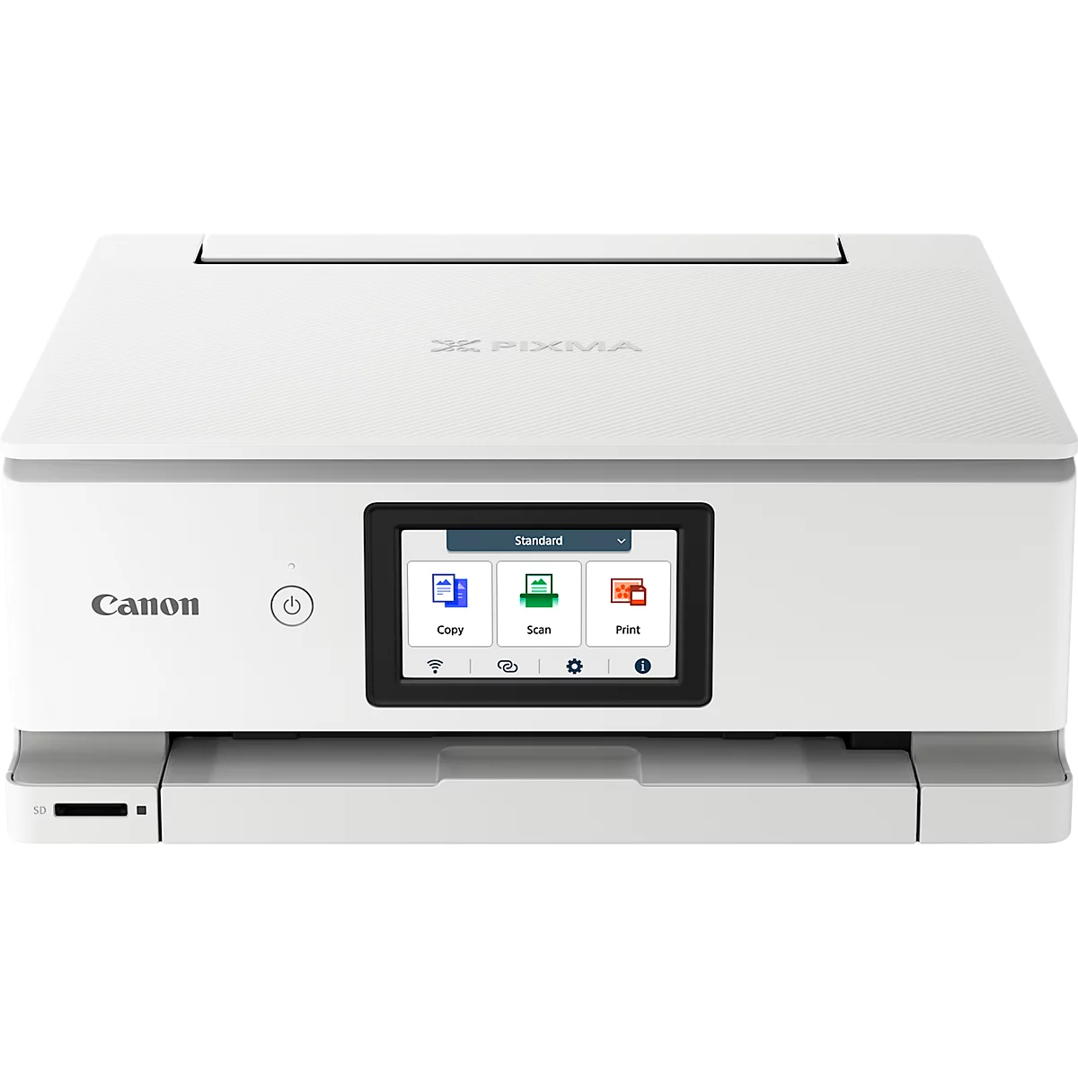 Multifunktionsdrucker Canon PIXMA TS8751, 3 in 1, USB/WLAN/Cloud/SDCard, Auto-Duplex/Mobildruck, bis A4, inkl. 6 Tintenpatronen, weiß