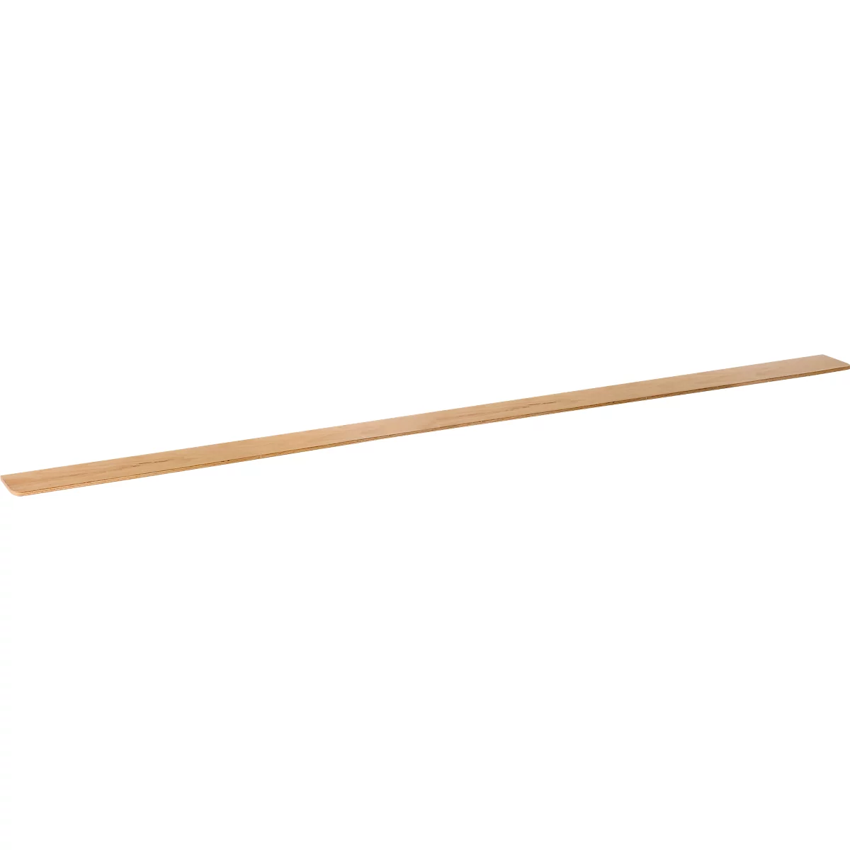 Schmaler, beiger Holzstab, leicht angeschrägt.