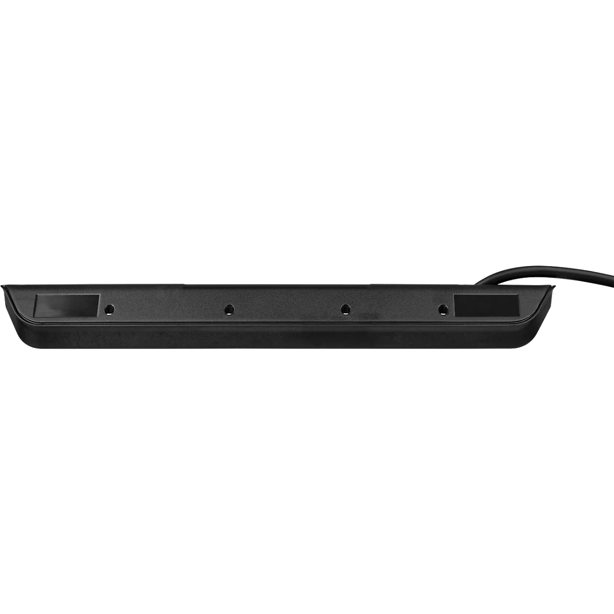 Multiprise brennenstuhl estilo, 6x, 2 prises de charge USB, IP20, longueur de câble 2 m, L 365 x l 60 x P 110 mm, acier inoxydable &amp; plastique, noir-argenté
