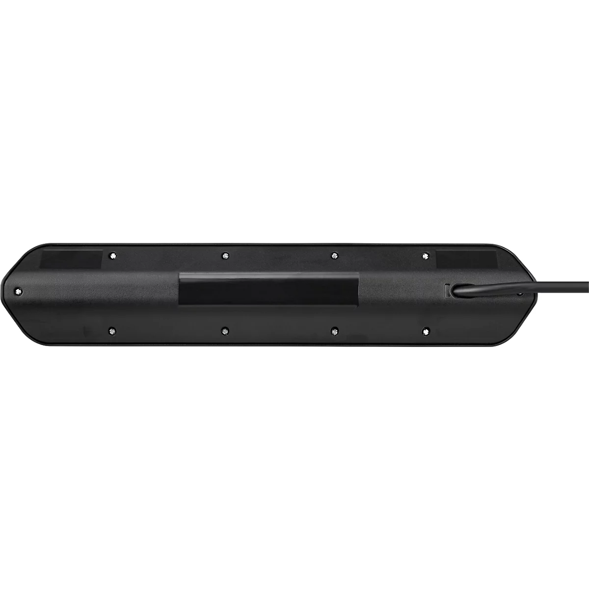 Multiprise brennenstuhl estilo, 6x, 2 prises de charge USB, IP20, longueur de câble 2 m, L 365 x l 60 x P 110 mm, acier inoxydable &amp; plastique, noir-argenté