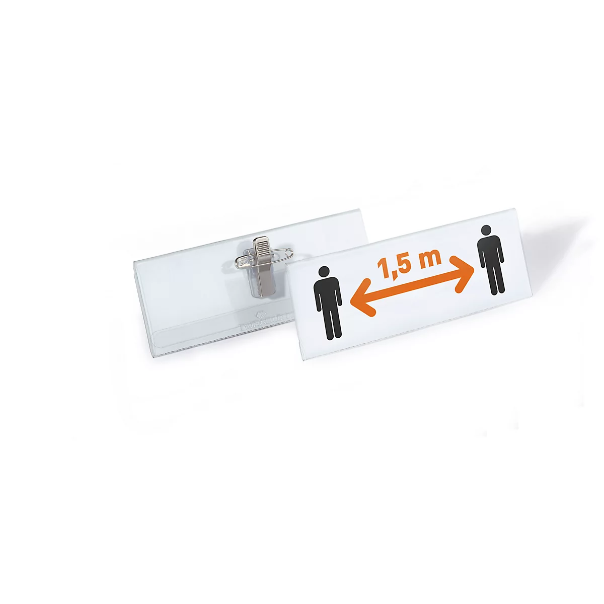 Naambadge set met combinatieclip, 40 x 105 mm, 14 stuks, incl. 42 BADGEMAKER® inbrengbadges