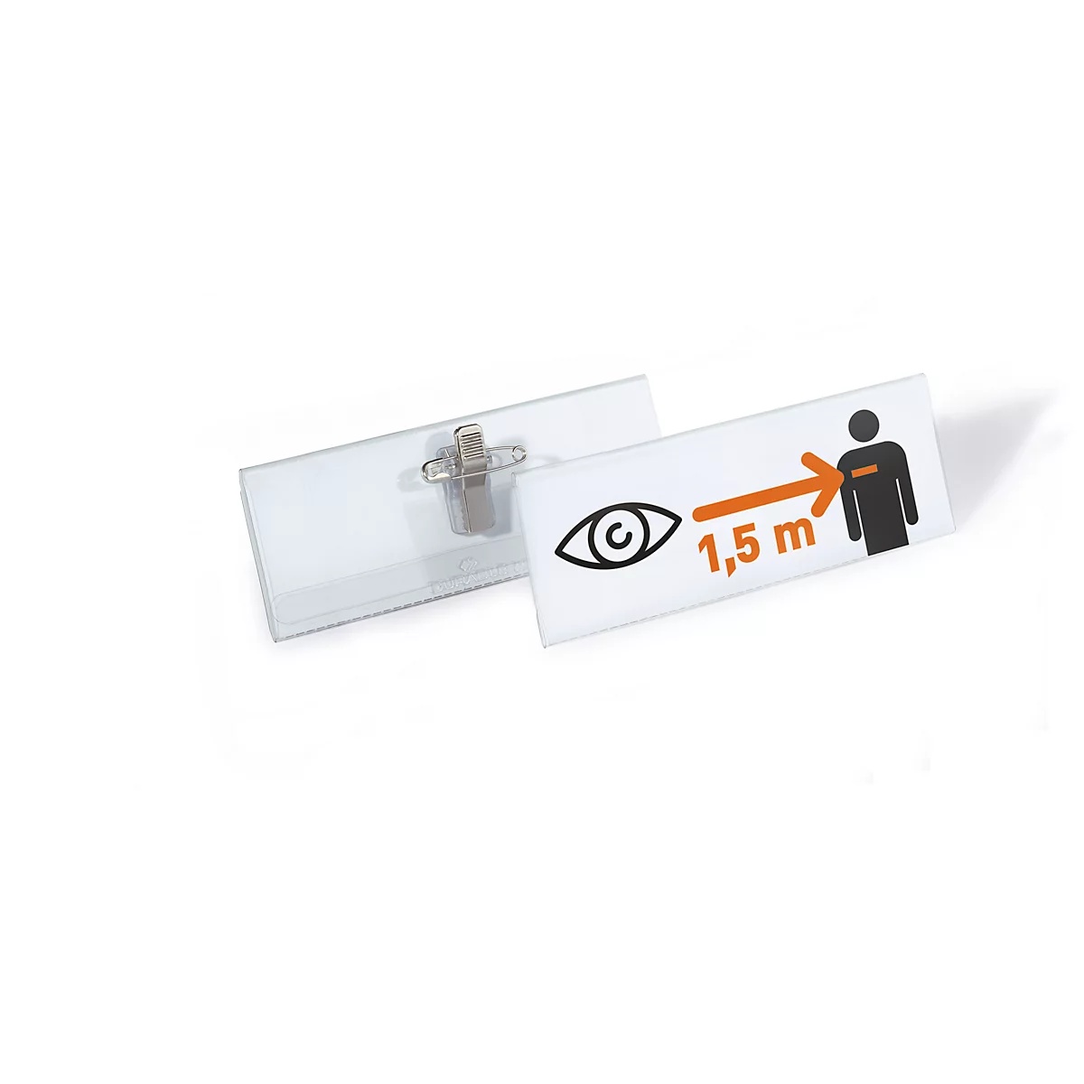 Naambadge set met combinatieclip, 40 x 105 mm, 14 stuks, incl. 42 BADGEMAKER® inbrengbadges