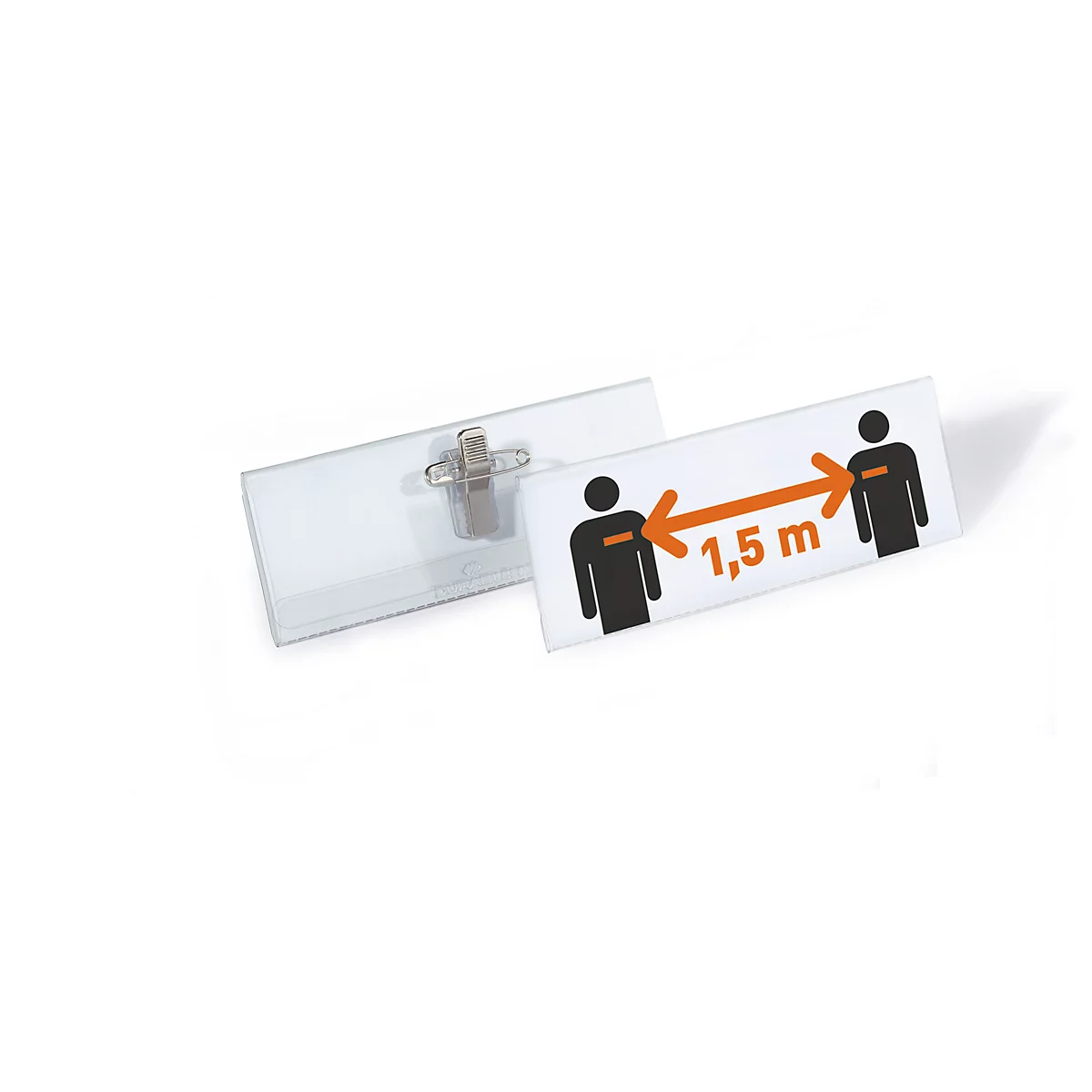 Naambadge set met combinatieclip, 40 x 105 mm, 14 stuks, incl. 42 BADGEMAKER® inbrengbadges