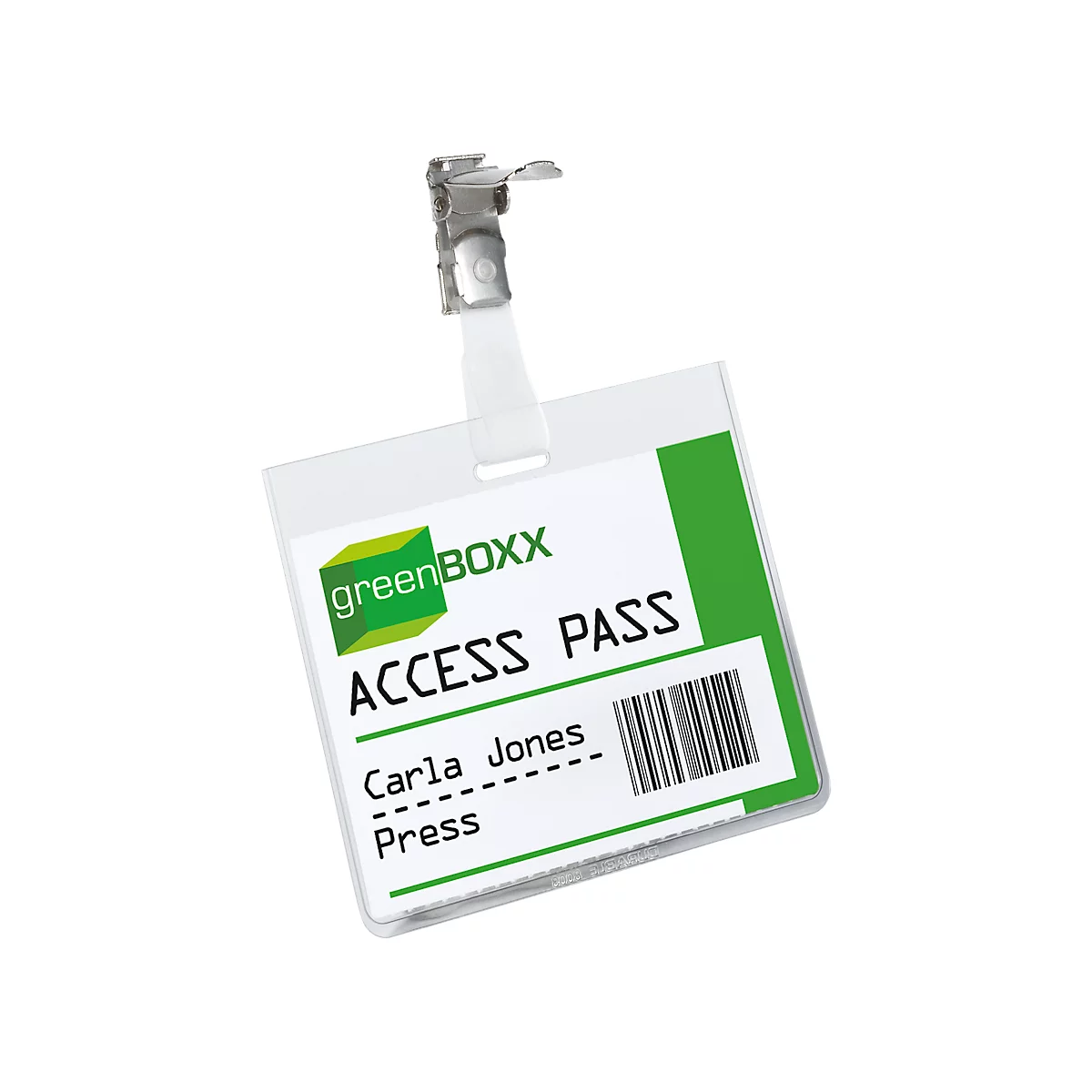 Naambadges met clip, 60 x 90 mm, 25 stuks