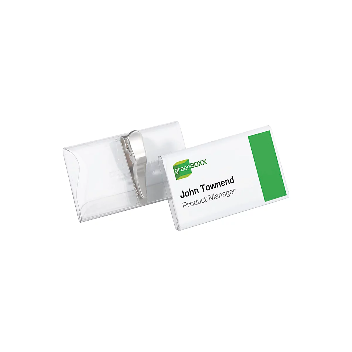 Naambadges, met croco-klem, 40 x 75 mm