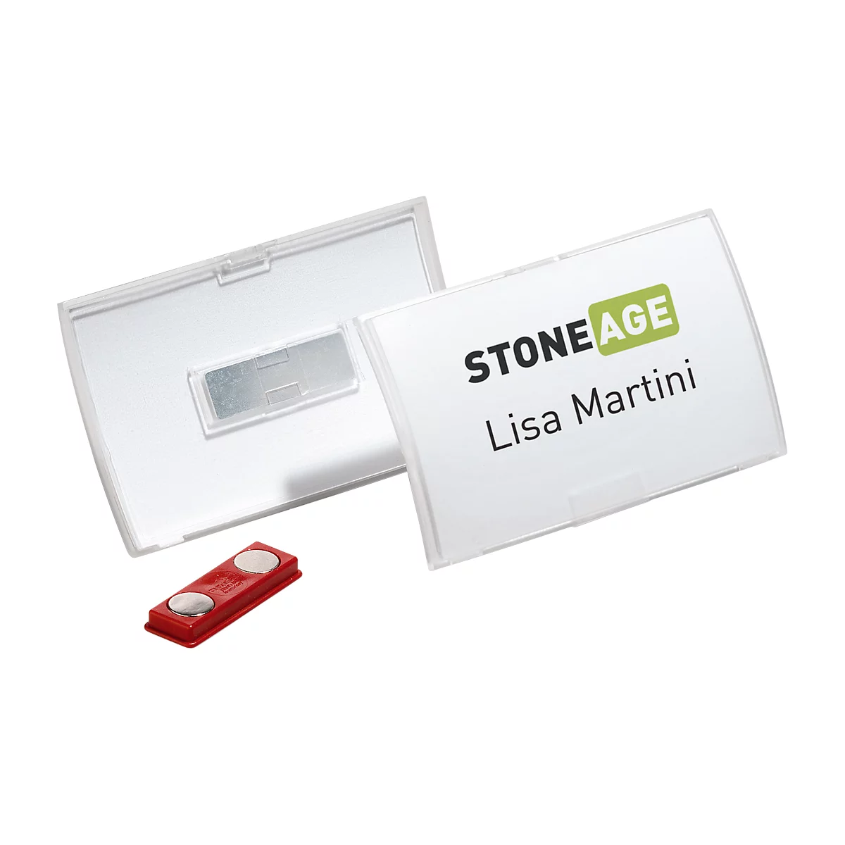 Naambadges met magneet, 40 x 75 mm, 10 stuks