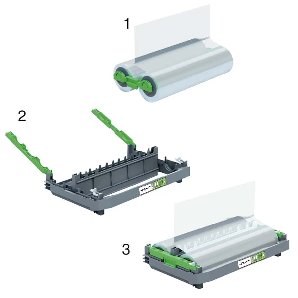 Nachfüllbare Folienkassette GBC Foton 30, mit 100 mic Laminierrolle, hochglanz, bis zu 190 A4 Seiten