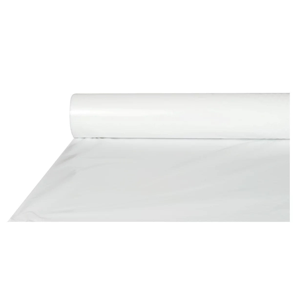 Nappe Papstar, L 50 m x l 800 mm, épaisseur 45 μ, utilisable sur les deux faces, résistante aux intempéries, lavable, recyclable Film LDPE, blanc, 6 rouleaux.