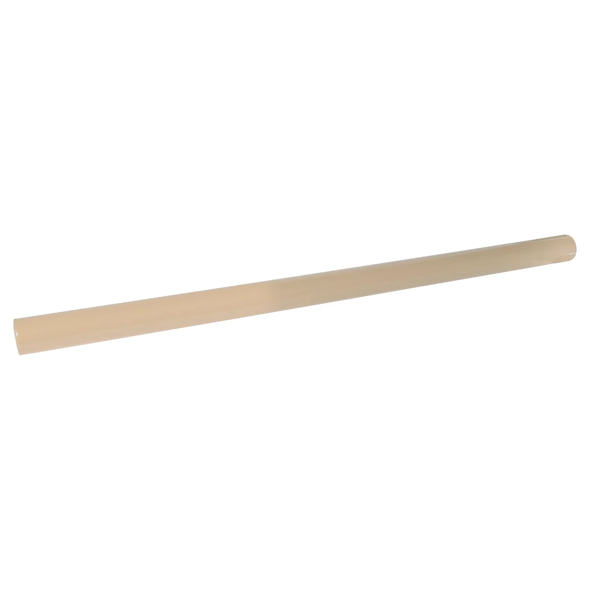 Une pièce de bois cylindrique brun clair, légèrement inclinée.