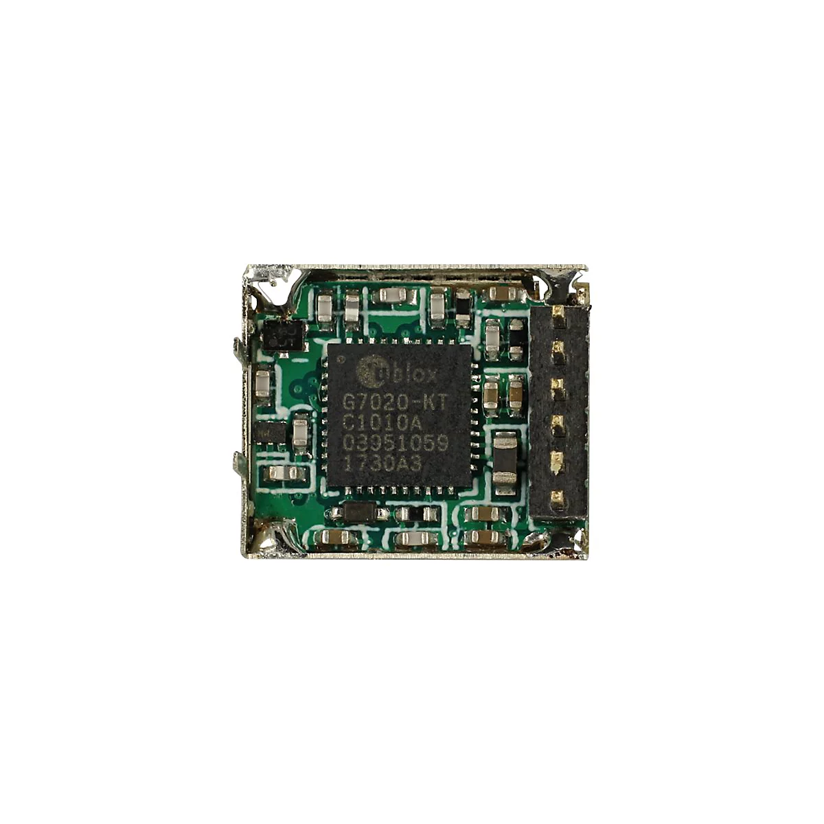 Nahaufnahme einer elektronischen Platine mit Text: G7020-KT, C1010A, 03951059, 1730A3.