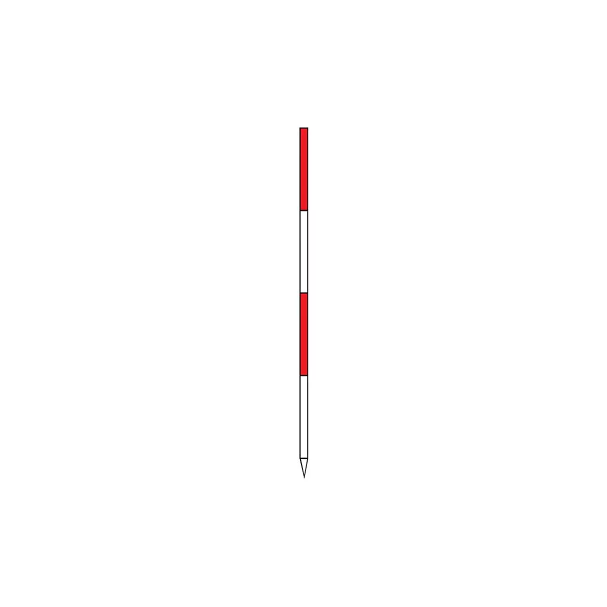 NEDO Fluchtstab 2m STA, steckbar, Stahl, Ø 24 mm, PVC-ummantelt, mit Spitze
