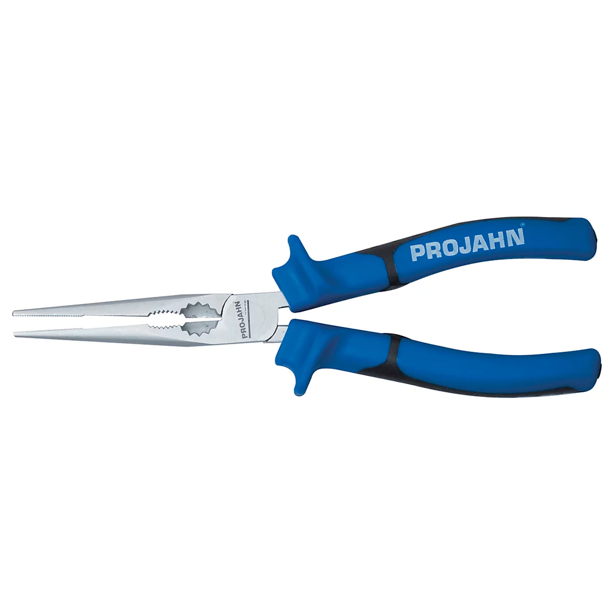 Pliers with blue handles, silver head, with the inscription PROJAHN.
