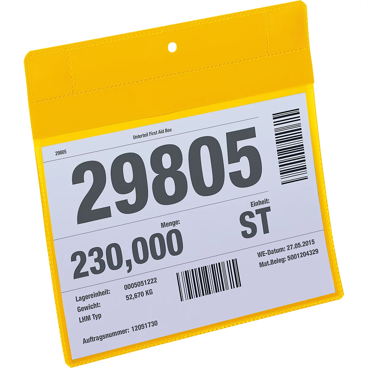 Neodym-magneethoezen B 210 x H 148 mm (A5 liggend), 10 stuks, geel
