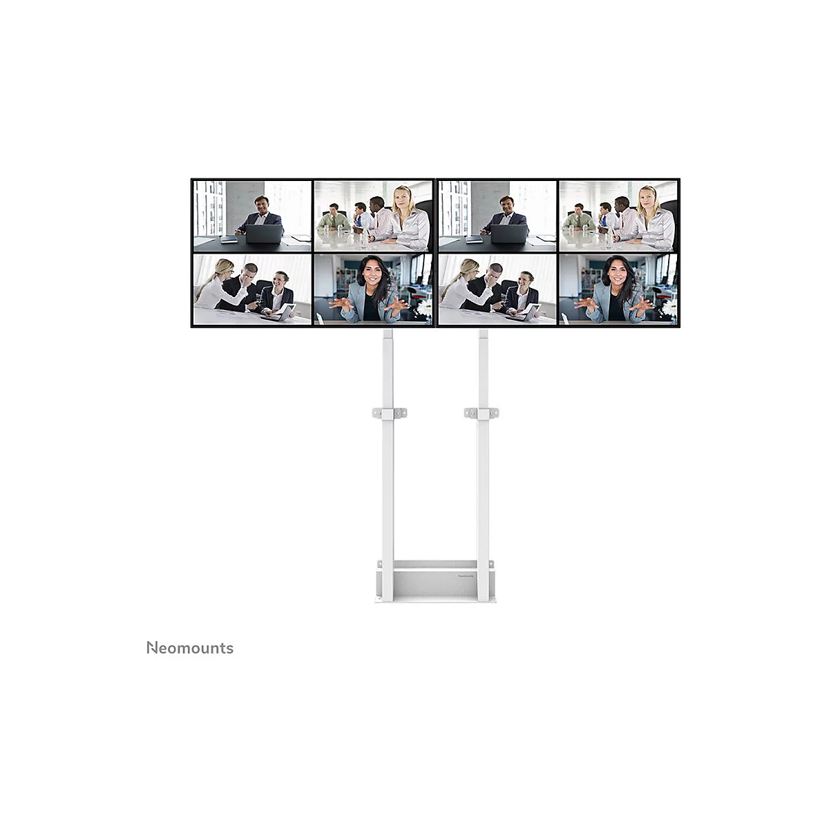 Neomounts ADM-875WH2 - Montagekomponente (Montage-Adapter) - für 2 LCD-Displays - verriegelbar - Stahl - weiß