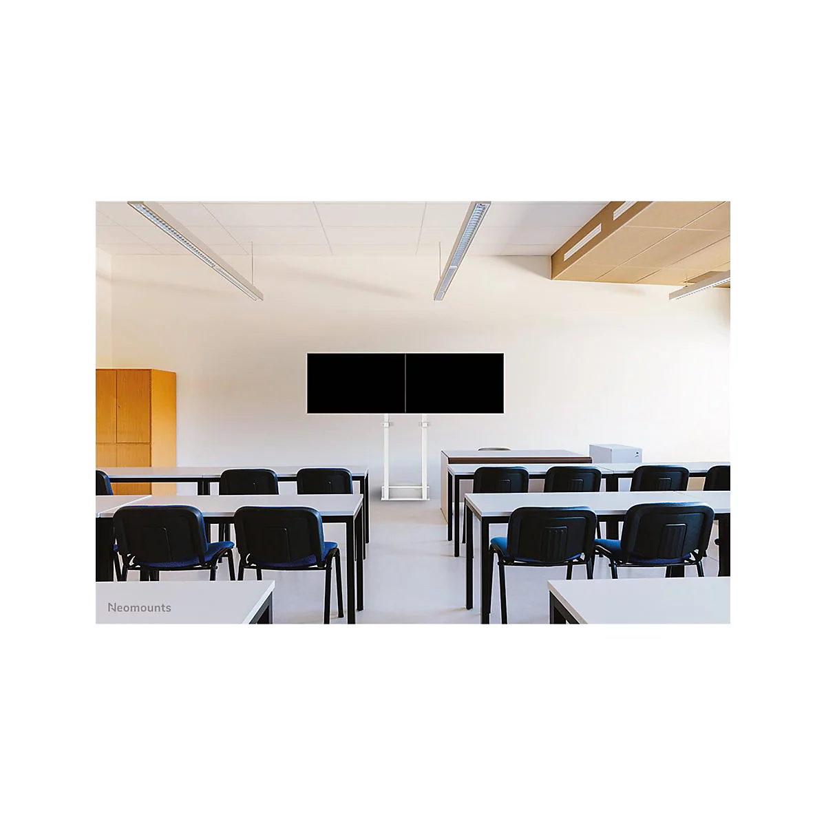 Neomounts ADM-875WH2 - Montagekomponente (Montage-Adapter) - für 2 LCD-Displays - verriegelbar - Stahl - weiß