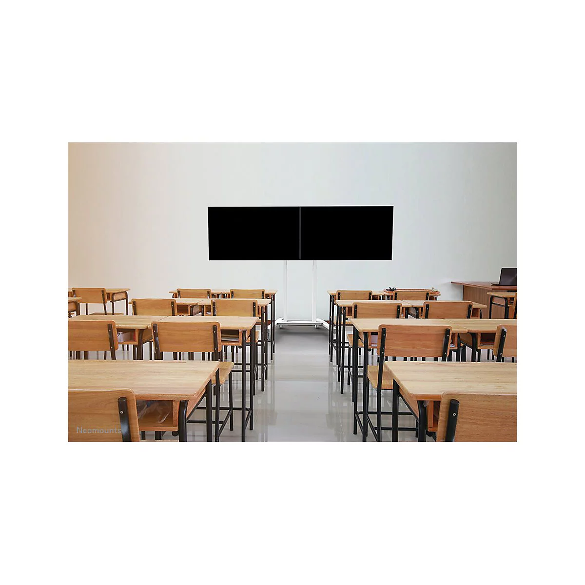 Neomounts ADM-875WH2 - Montagekomponente (Montage-Adapter) - für 2 LCD-Displays - verriegelbar - Stahl - weiß