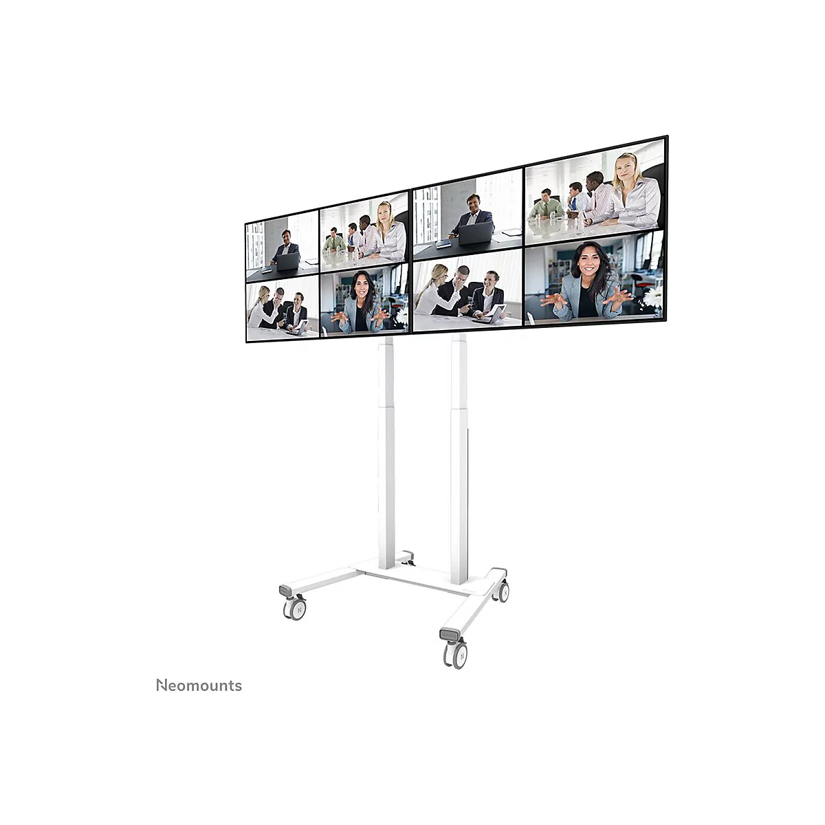 Neomounts ADM-875WH2 - Montagekomponente (Montage-Adapter) - für 2 LCD-Displays - verriegelbar - Stahl - weiß