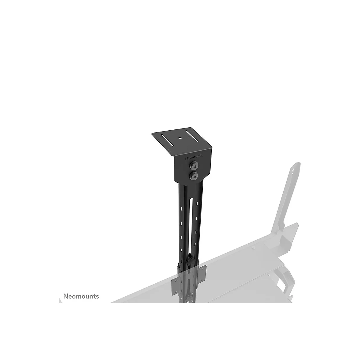 Neomounts AV1-875BL - Montagekomponente (Kamerabord, Regal, 2 Adapterplatten) - für Video-Leiste - Stahl - Schwarz - am Wagen montierbar
