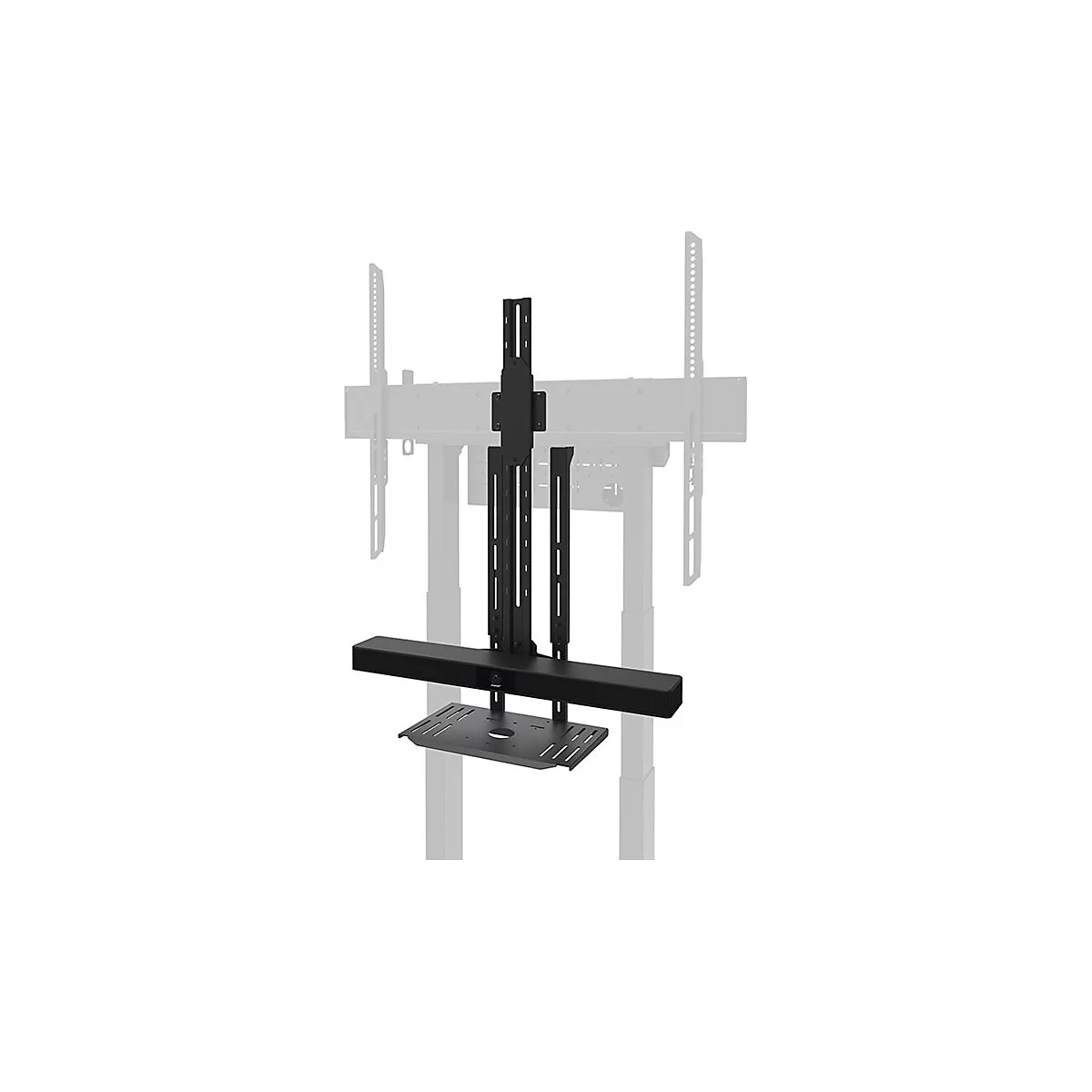 Neomounts AV1-875BL - Montagekomponente (Kamerabord, Regal, 2 Adapterplatten) - für Video-Leiste - Stahl - Schwarz - am Wagen montierbar