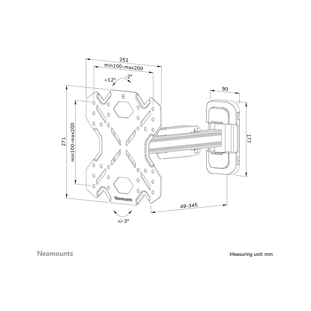 Neomounts by Newstar Select WL40S-840BL12 - Befestigungskit - für TV