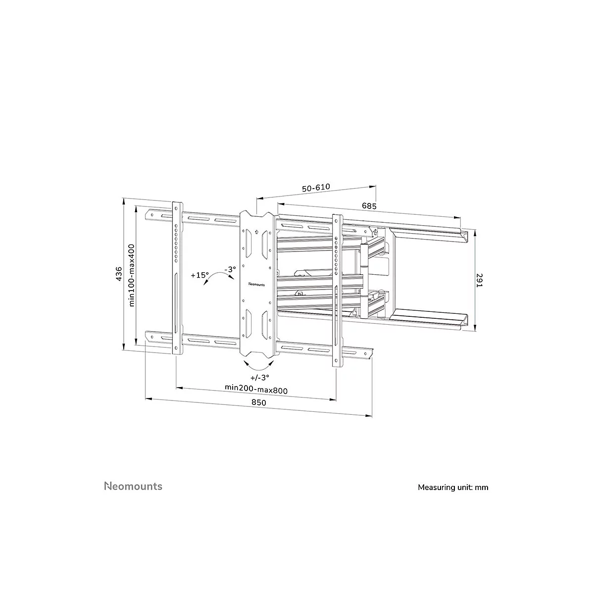 Neomounts by Newstar Select WL40S-850BL18 - Befestigungskit - für LCD-Display
