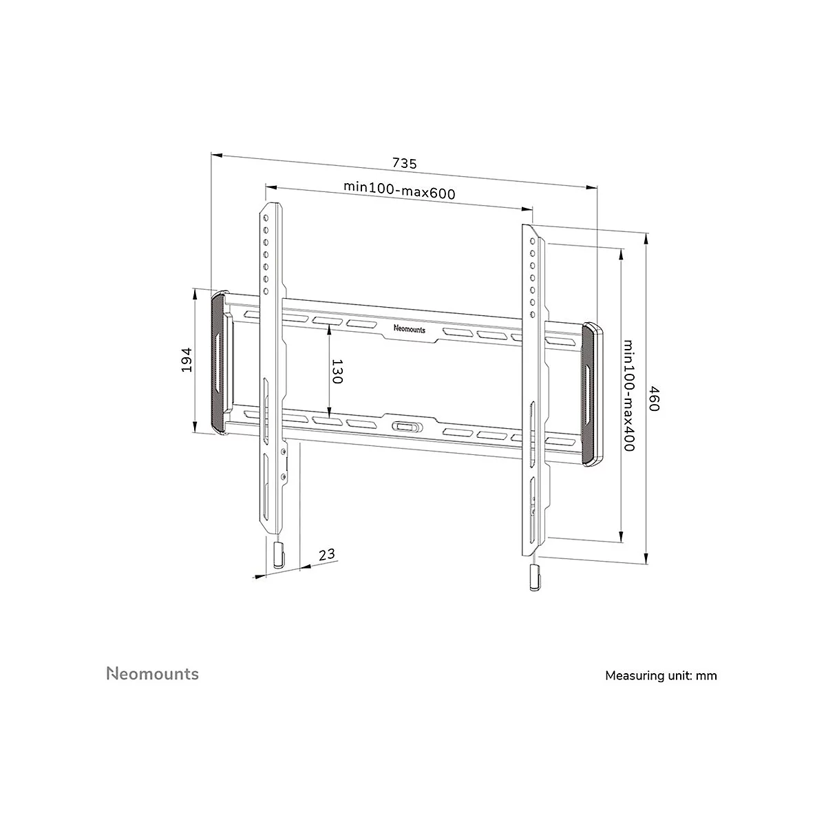 Neomounts by Newstar WL30-550BL16 - Befestigungskit - für LCD-Display