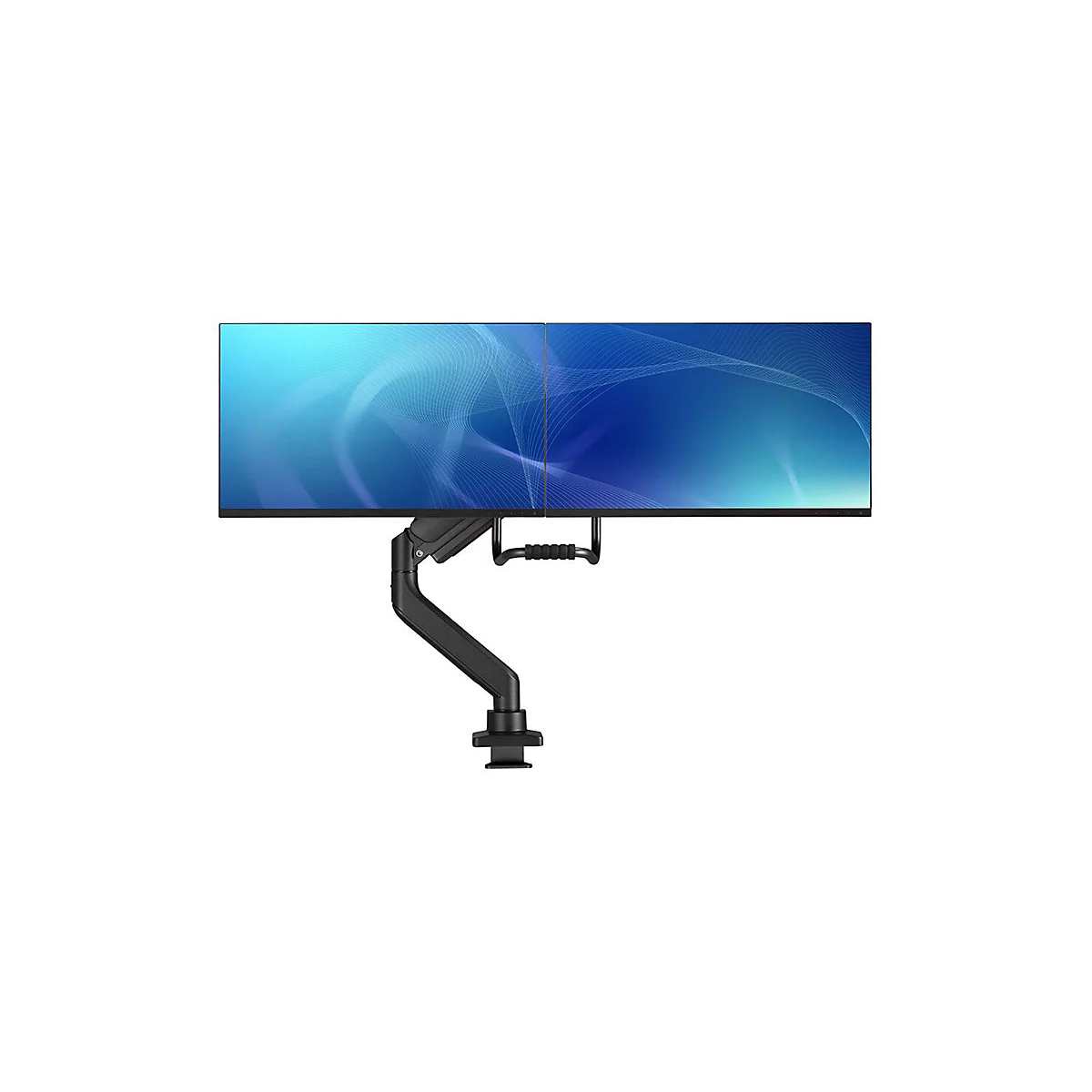 Neomounts DS75-450BL2 - Befestigungskit (Gelenkarm, Kabeldurchführungsklemme, Topfix Klemme) - Voll beweglich - für 2 LCD-Displays - Schwarz - Bildschirmgröße: 43.2-81.3 cm (17'-32')