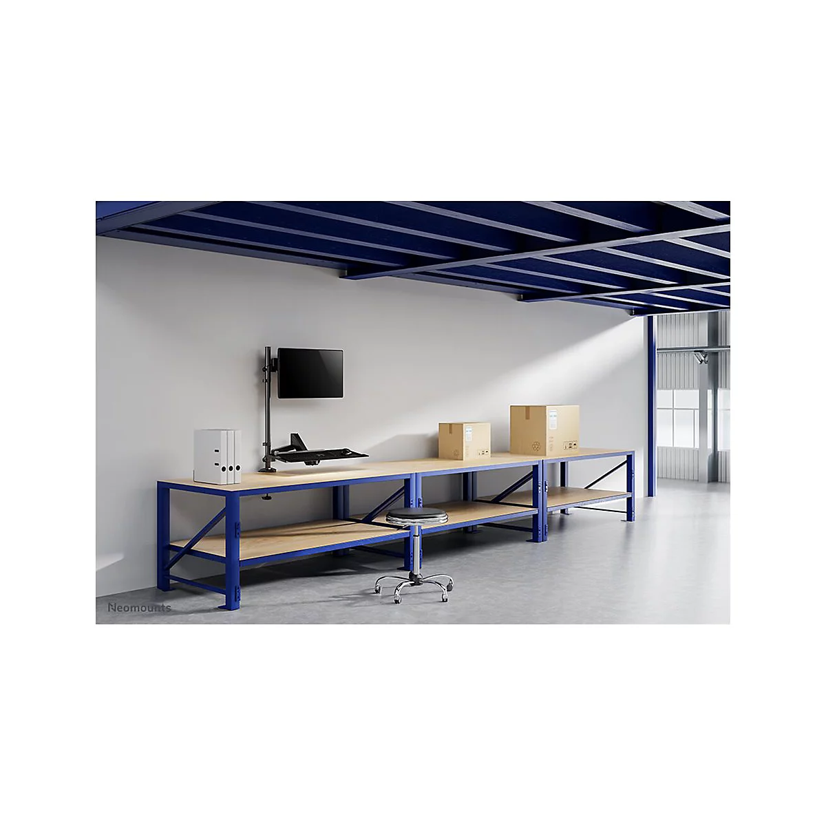 Neomounts DS90-325BL1 - Befestigungskit (voll beweglicher Arm) - Sitz-Steh-Arbeitsplatz - für LCD-Display / PC-Ausrüstung - Stahl - Schwarz