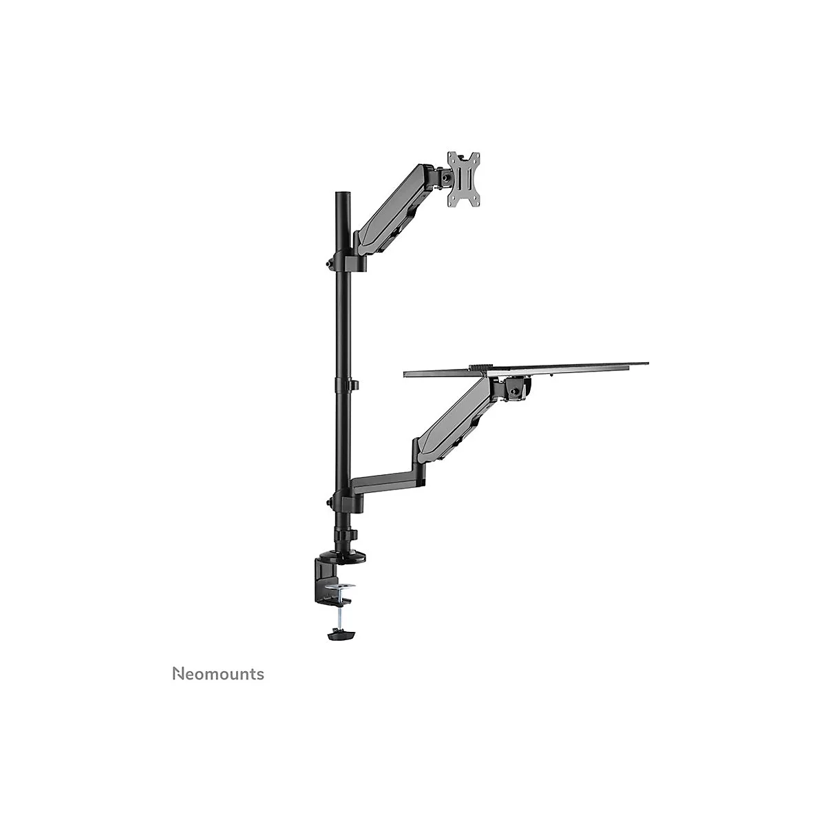Neomounts DS90-325BL1 - Befestigungskit (voll beweglicher Arm) - Sitz-Steh-Arbeitsplatz - für LCD-Display / PC-Ausrüstung - Stahl - Schwarz