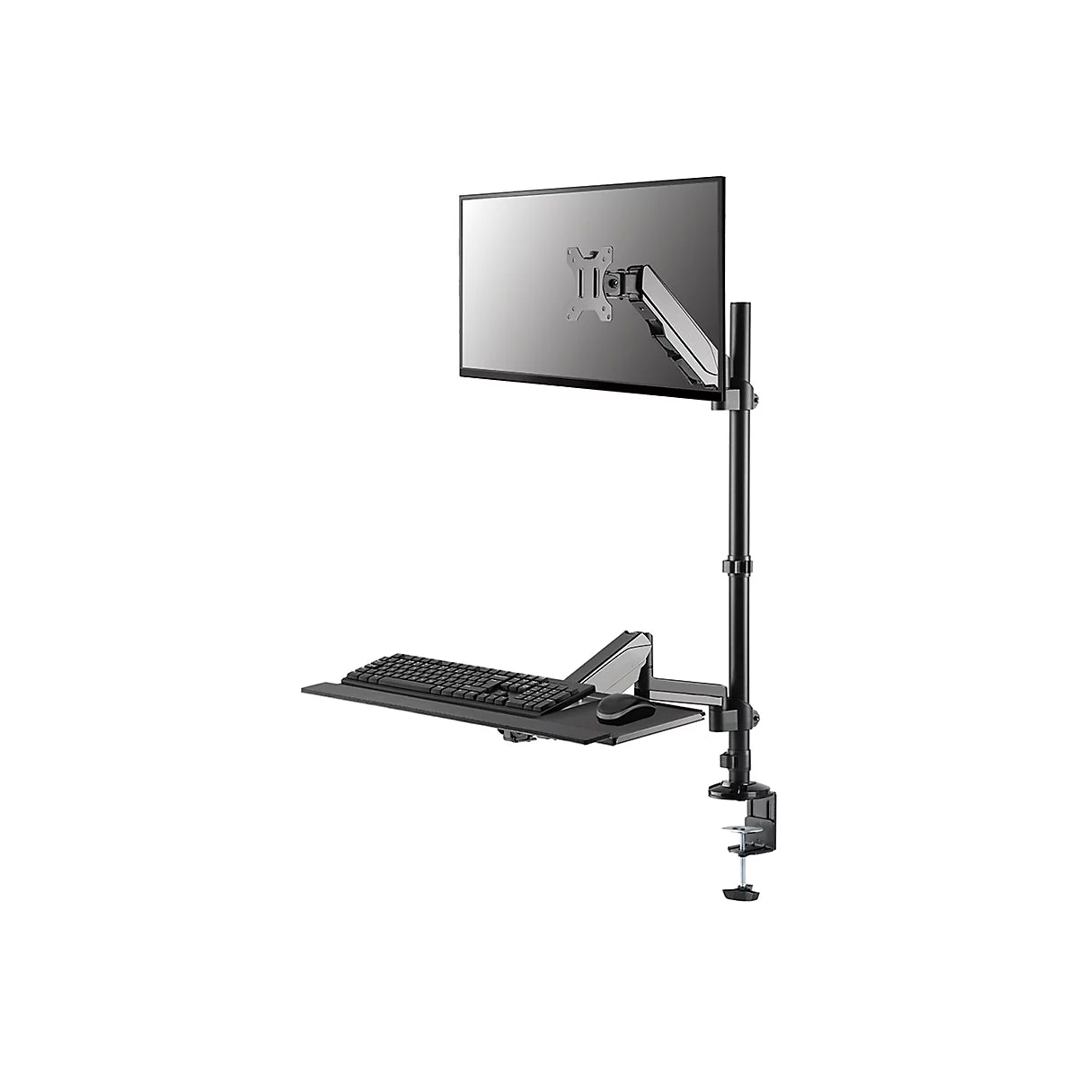Neomounts DS90-325BL1 - Befestigungskit (voll beweglicher Arm) - Sitz-Steh-Arbeitsplatz - für LCD-Display / PC-Ausrüstung - Stahl - Schwarz