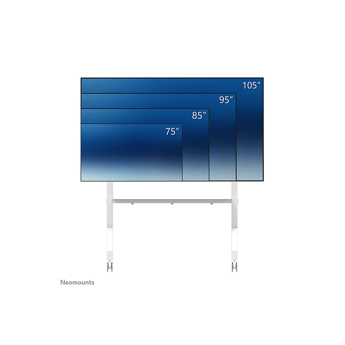 Neomounts FL50-575WH1 - Wagen - robust - für Displayständer - Bodenständer - verriegelbar
