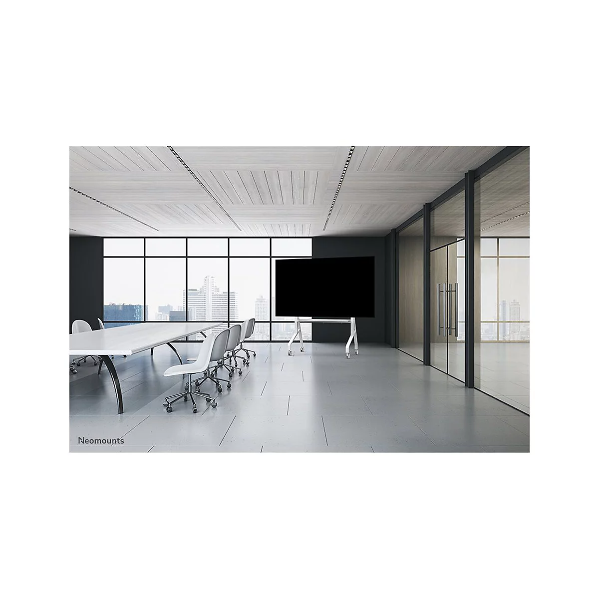 Neomounts FL50-575WH1 - Wagen - robust - für Displayständer - Bodenständer - verriegelbar