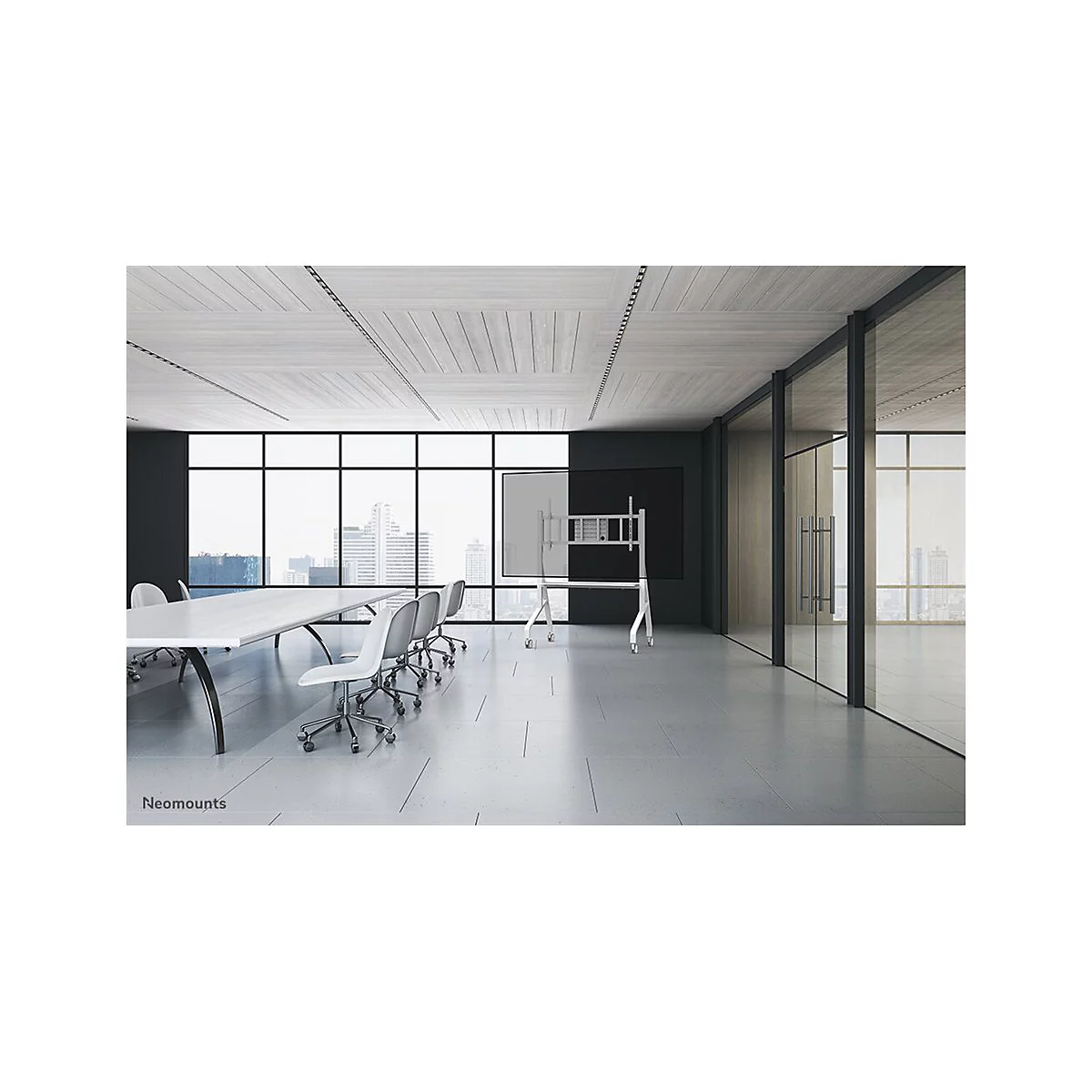 Neomounts FL50-575WH1 - Wagen - robust - für Displayständer - Bodenständer - verriegelbar
