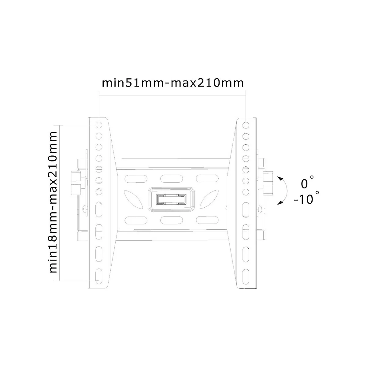 Neomounts LED-W220 - Halterung - neigen - für LCD-Display - Schwarz - Bildschirmgröße: 55.9-101.6 cm (22'-40')