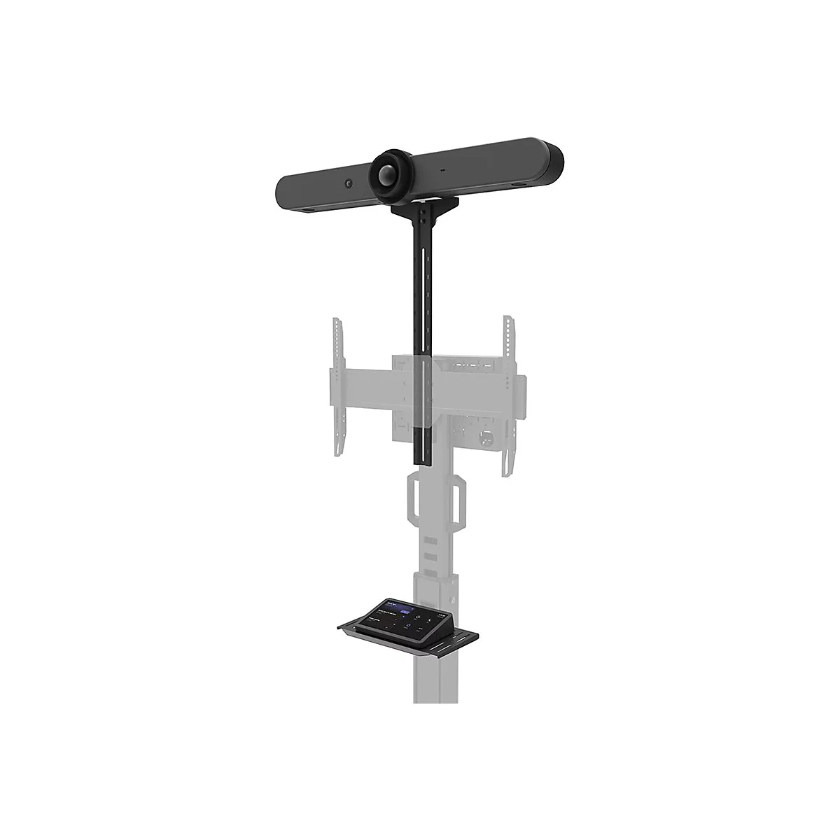 Neomounts - Montagekomponente (Regal, Kamerabord, Adapter für Kamerabord, Schiene) - für Kamera / Mediabox - Schwarz - am Wagen montierbar - für P/N: FL50S-825BL1