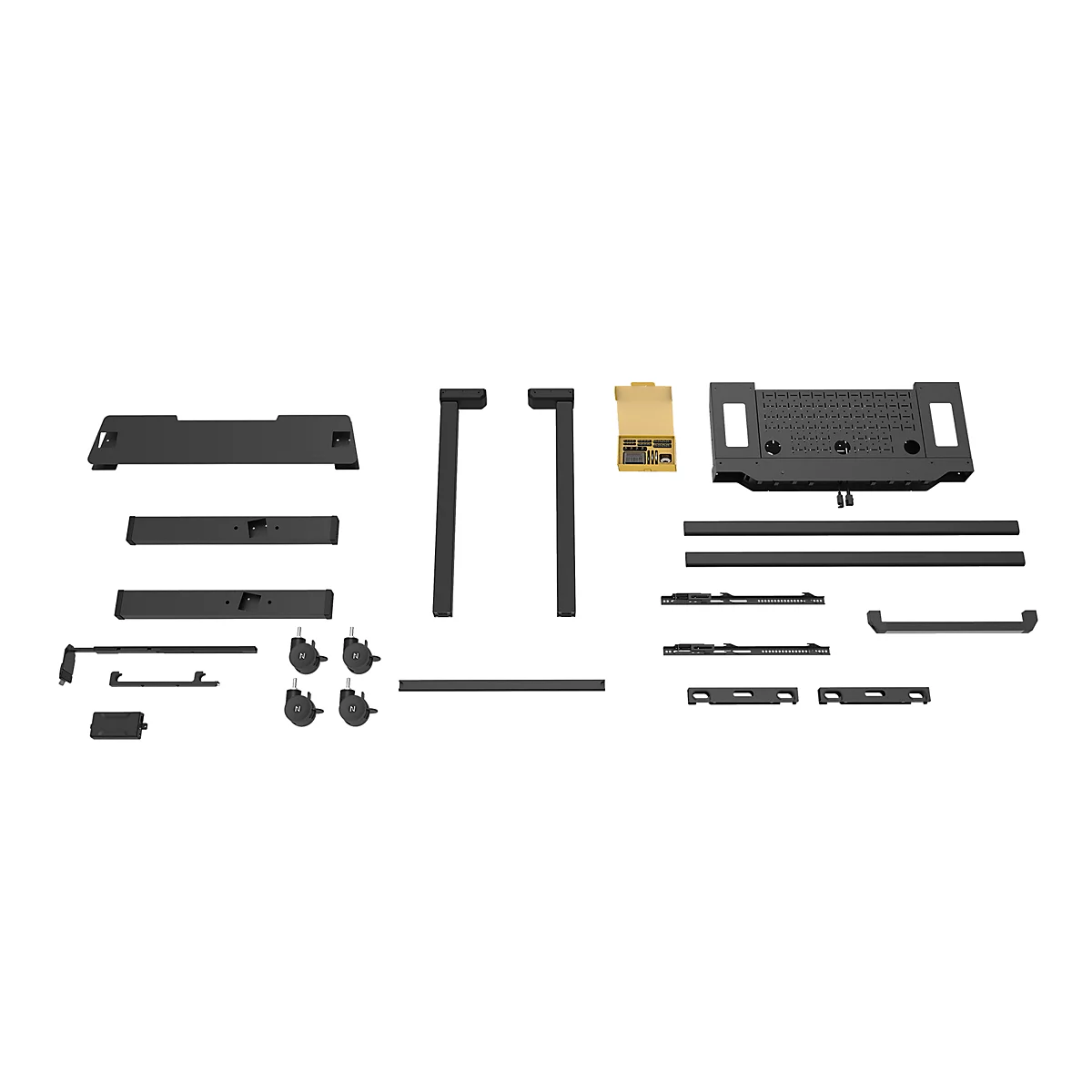 Neoumounts by Newstar mobiler Monitorständer FL55-975BL1 MOVE Lift XL, für 1 Display 75-115'/bis 160 kg, motorisiert, höhenverstellbar, Stahl, schwarz