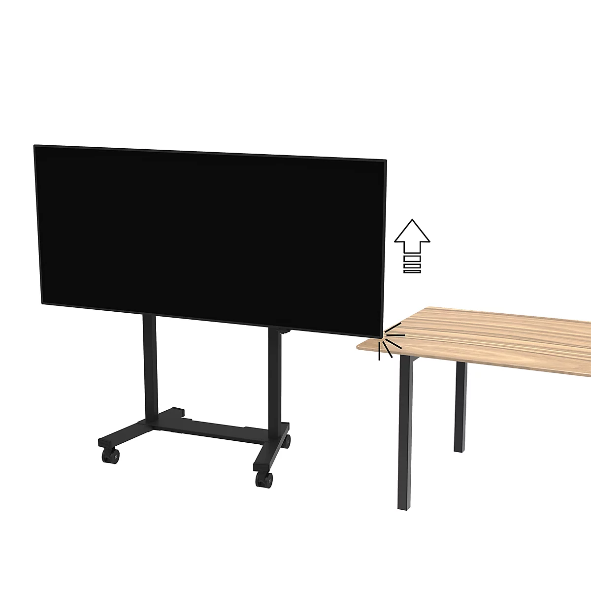 Neoumounts by Newstar mobiler Monitorständer FL55-975BL1 MOVE Lift XL, für 1 Display 75-115'/bis 160 kg, motorisiert, höhenverstellbar, Stahl, schwarz