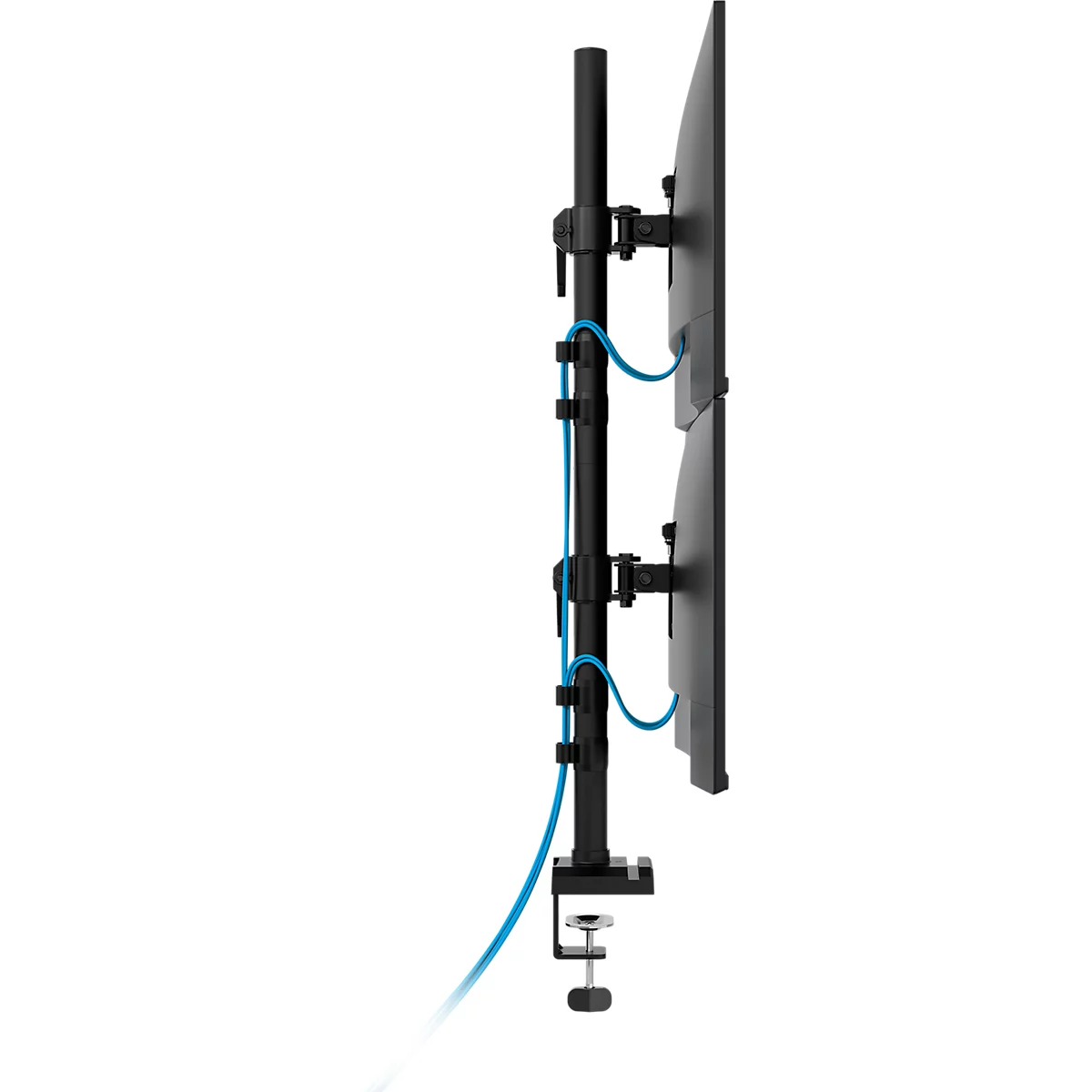 Neoumounts by Newstar Monitorarm DS60-600BL2V, für 2 Displays 10-32'/jeweils 9 kg, höhenverstell-/schwenk-/neigbar, Tischklemme, Stahl, schwarz