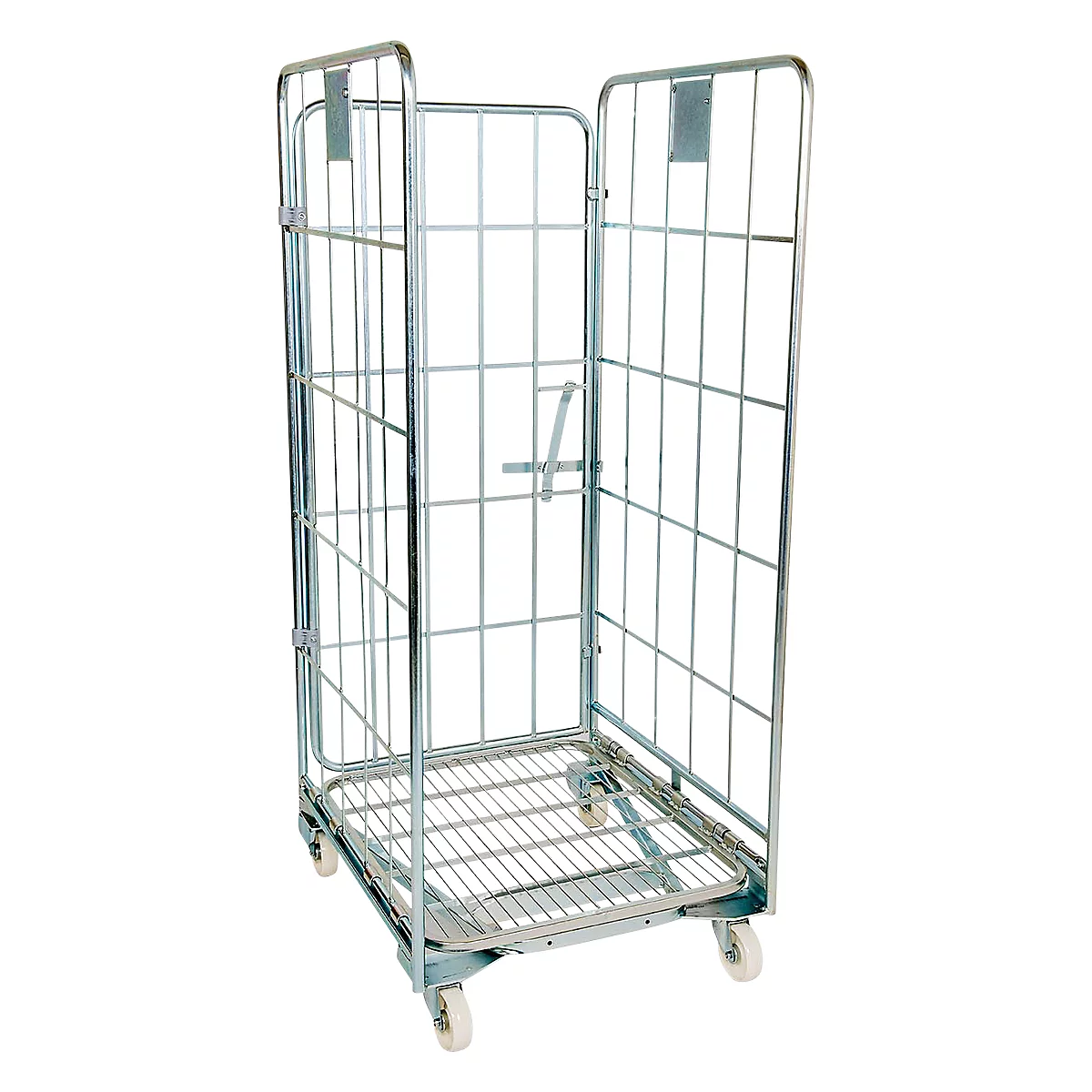Nestbare rolcontainer, 3-zijdig, draagvermogen 500 kg