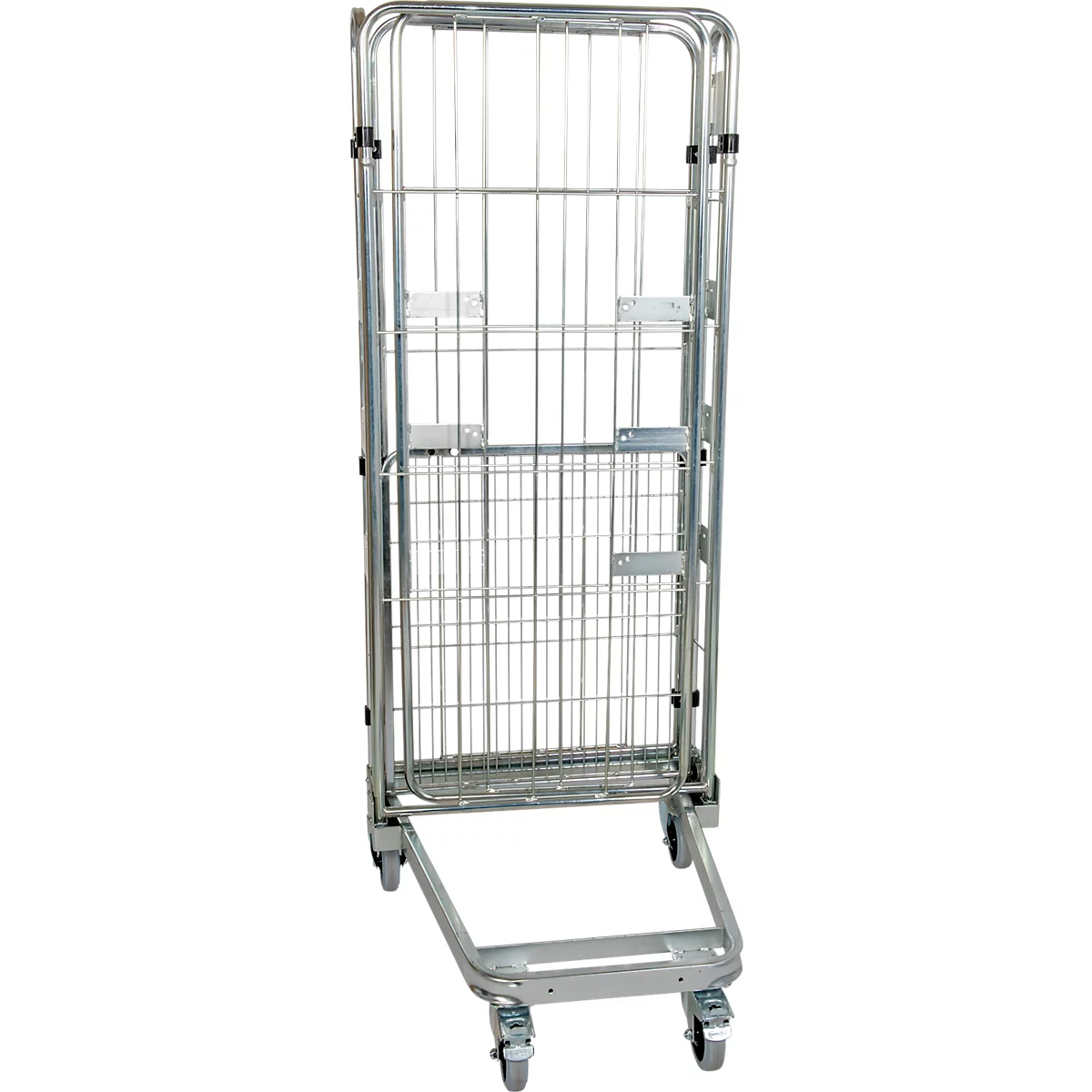Nestbare rolcontainer, 4-zijdig, gegalvaniseerd, draagvermogen 500 kg, zonder tussenlegbord