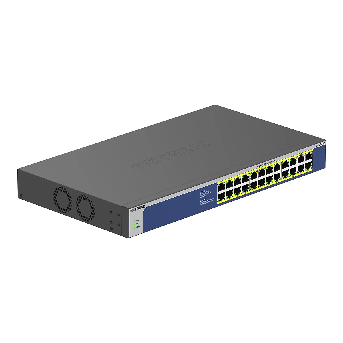 NETGEAR GS524PP - Switch - 24 Anschlüsse - unmanaged - an Rack montierbar