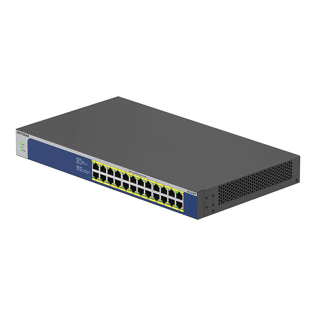 NETGEAR GS524PP - Switch - 24 Anschlüsse - unmanaged - an Rack montierbar