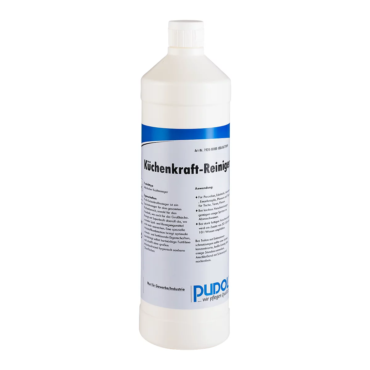 Nettoyant puissant pour la cuisine PUDOL, 6 flacons de 1 litre