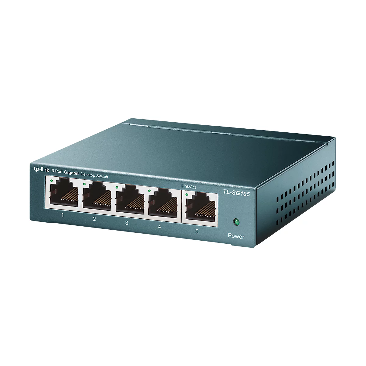 Netzwerkswitch TP-Link TL-SG105, 5 x RJ45 Ports, 10/100/1000 Mbit/s, Duplex-Modus, Autoabstimmung, Flusskontrolle, B 99,8 x T 98 x H 25 mm
