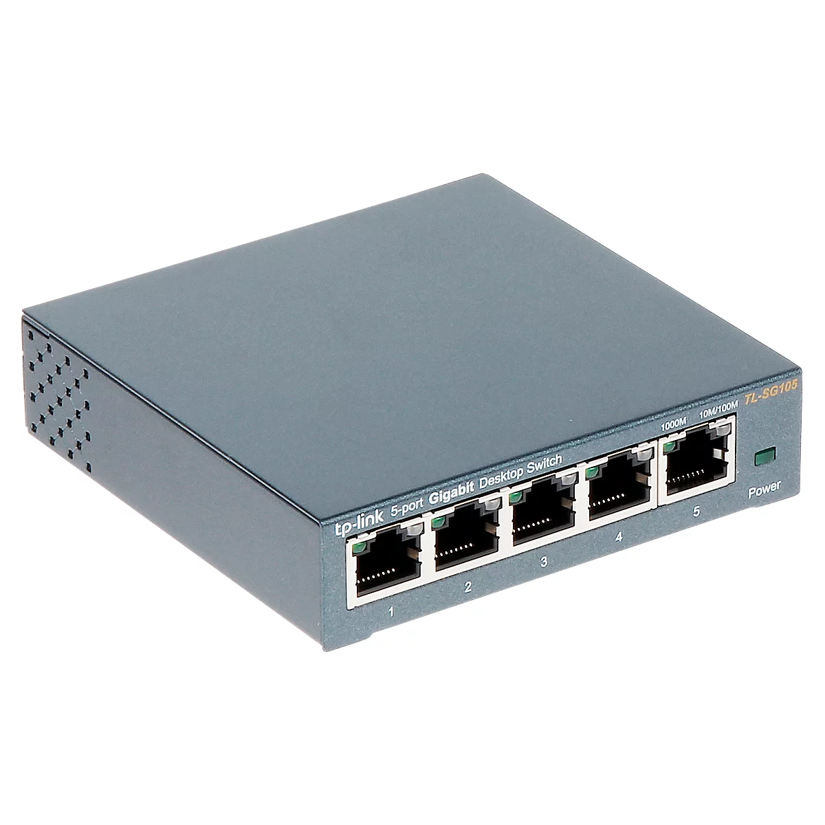 Netzwerkswitch TP-Link TL-SG105, 5 x RJ45 Ports, 10/100/1000 Mbit/s, Duplex-Modus, Autoabstimmung, Flusskontrolle, B 99,8 x T 98 x H 25 mm