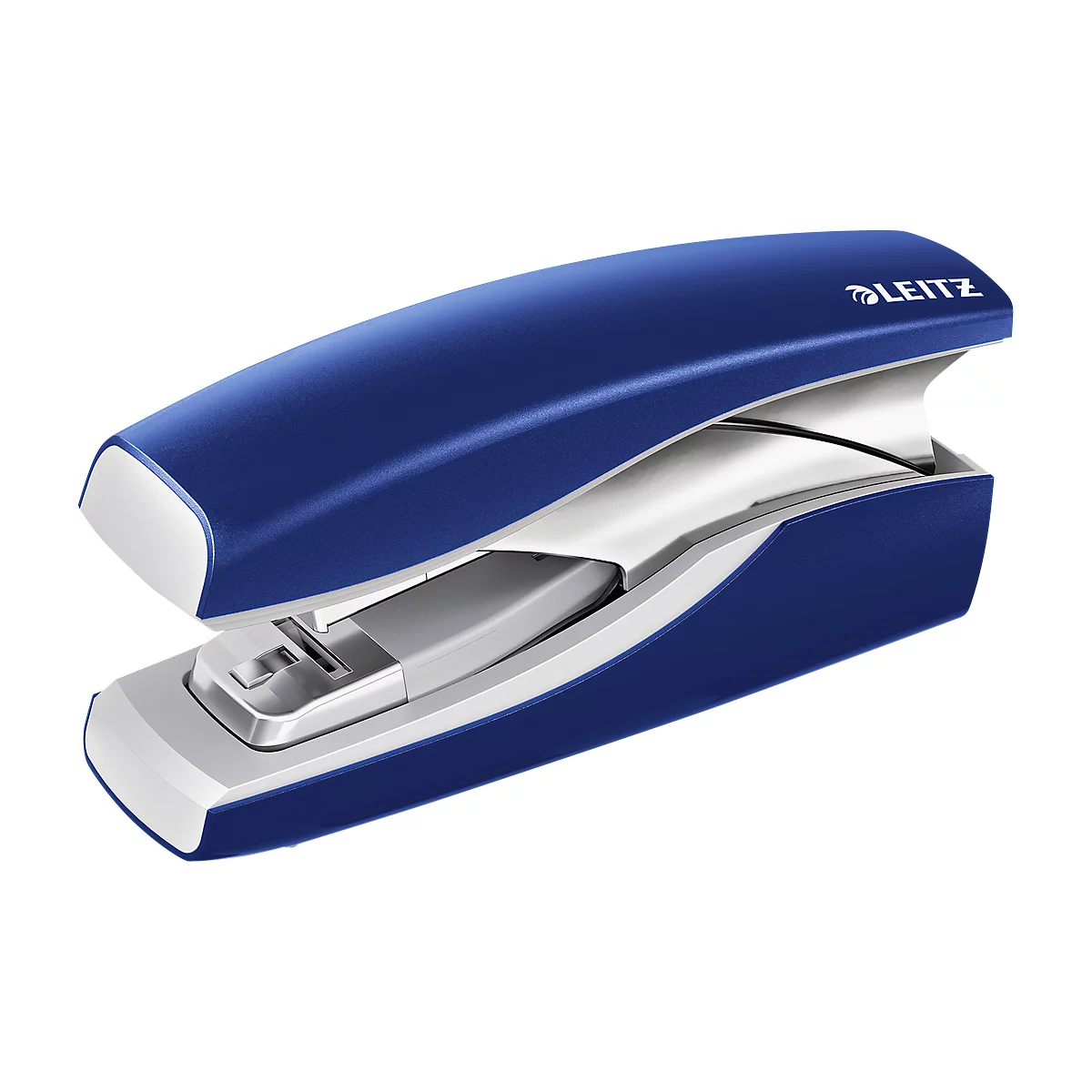 Nietmachine Leitz New NeXXt Softpress, metaal, 30 vellen / 3 mm, met 200 nietjes, blauw